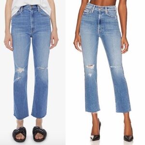 MOTHER - High Waisted Rider Ankle Fray in Party Like A Pirate Size 31 Jeans